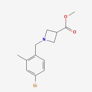 molecular formula C13H16BrNO2 B8171857 Methyl 1-(4-bromo-2-methylbenzyl)azetidine-3-carboxylate 