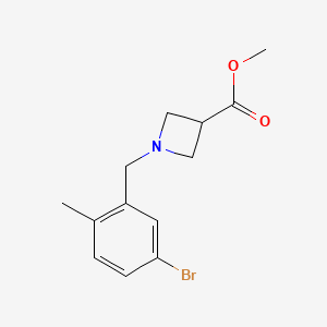 molecular formula C13H16BrNO2 B8171880 Methyl 1-(5-bromo-2-methylbenzyl)azetidine-3-carboxylate 
