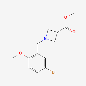 molecular formula C13H16BrNO3 B8171890 Methyl 1-(5-bromo-2-methoxybenzyl)azetidine-3-carboxylate 