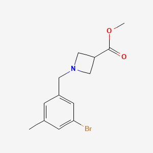 molecular formula C13H16BrNO2 B8171899 Methyl 1-(3-bromo-5-methylbenzyl)azetidine-3-carboxylate 