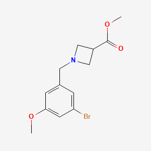 molecular formula C13H16BrNO3 B8171908 Methyl 1-(3-bromo-5-methoxybenzyl)azetidine-3-carboxylate 