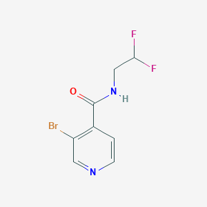 molecular formula C8H7BrF2N2O B8171963 3-Bromo-N-(2,2-difluoroethyl)isonicotinamide 
