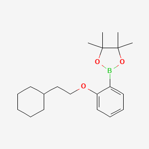 molecular formula C20H31BO3 B8171977 2-(2-(2-Cyclohexylethoxy)phenyl)-4,4,5,5-tetramethyl-1,3,2-dioxaborolane 
