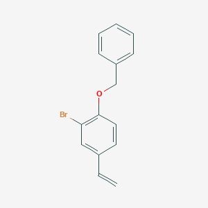 molecular formula C15H13BrO B8171986 2-Bromo-4-ethenyl-1-phenylmethoxybenzene 