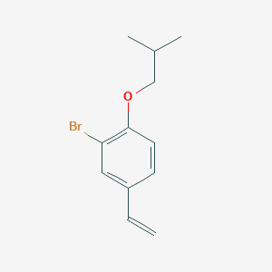 molecular formula C12H15BrO B8171987 2-Bromo-1-isobutoxy-4-vinylbenzene 