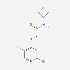 molecular formula C12H13BrINO2 B8172038 2-(5-Bromo-2-iodophenoxy)-N-cyclobutylacetamide 