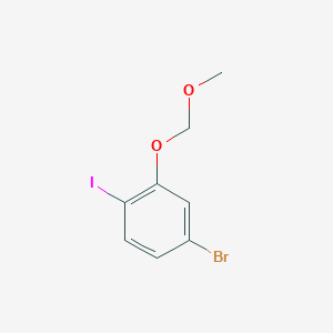 molecular formula C8H8BrIO2 B8172067 4-Bromo-l-iodo-2-(methoxymethoxy)benzene 