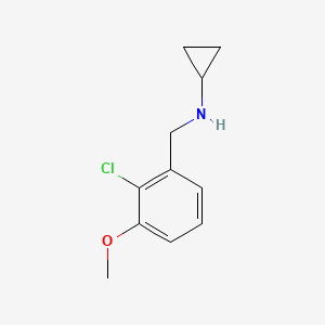 molecular formula C11H14ClNO B8172072 N-(2-Chloro-3-methoxybenzyl)cyclopropanamine 