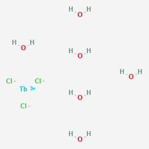 molecular formula Cl3H12O6Tb B081721 Terbium trichloride hexahydrate CAS No. 13798-24-8