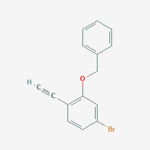 molecular formula C15H11BrO B8172101 2-(Benzyloxy)-4-bromo-1-ethynylbenzene 
