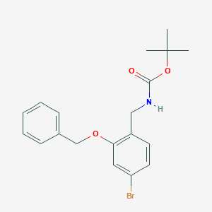 molecular formula C19H22BrNO3 B8172104 tert-Butyl 2-(benzyloxy)-4-bromobenzylcarbamate 