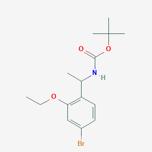 molecular formula C15H22BrNO3 B8172111 tert-Butyl (1-(4-bromo-2-ethoxyphenyl)ethyl)carbamate 