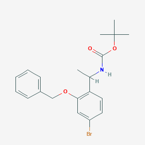 molecular formula C20H24BrNO3 B8172112 tert-Butyl (1-(2-(benzyloxy)-4-bromophenyl)ethyl)carbamate 