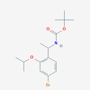 molecular formula C16H24BrNO3 B8172113 tert-Butyl (1-(4-bromo-2-isopropoxyphenyl)ethyl)carbamate 
