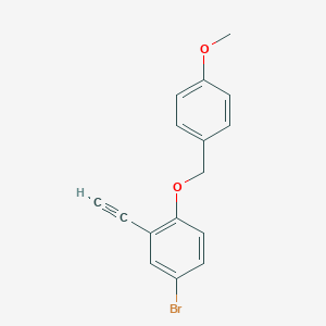 molecular formula C16H13BrO2 B8172126 4-Bromo-2-ethynyl-1-((4-methoxybenzyl)oxy)benzene 