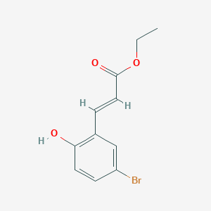 molecular formula C11H11BrO3 B8172133 5-Bromo-2-hydroxycinnamic acid ethyl ester 