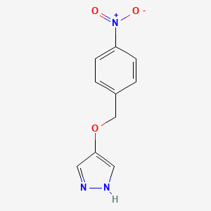 molecular formula C10H9N3O3 B8172148 4-((4-Nitrobenzyl)oxy)-1H-pyrazole 
