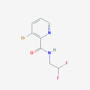 molecular formula C8H7BrF2N2O B8172183 3-Bromo-N-(2,2-difluoroethyl)picolinamide 