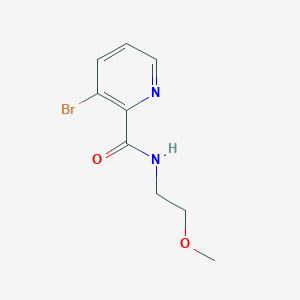 molecular formula C9H11BrN2O2 B8172186 3-Bromo-N-(2-methoxyethyl)picolinamide 