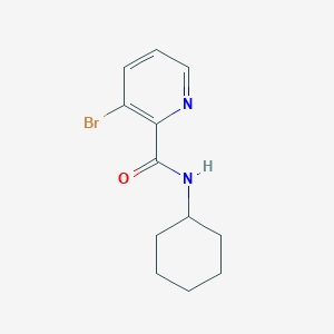 molecular formula C12H15BrN2O B8172216 3-Bromo-N-cyclohexylpicolinamide 