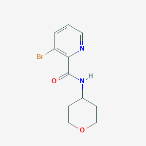 molecular formula C11H13BrN2O2 B8172223 3-Bromo-N-(tetrahydro-2H-pyran-4-yl)picolinamide 