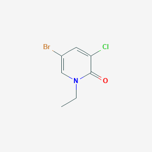 molecular formula C7H7BrClNO B8172238 5-Bromo-3-chloro-1-ethylpyridin-2(1H)-one 