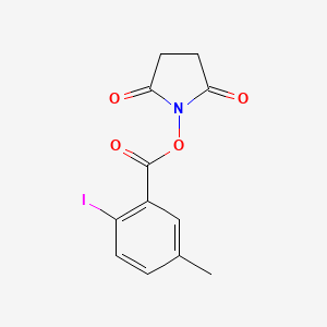 molecular formula C12H10INO4 B8172258 2,5-Dioxopyrrolidin-1-yl 2-iodo-5-methylbenzoate 
