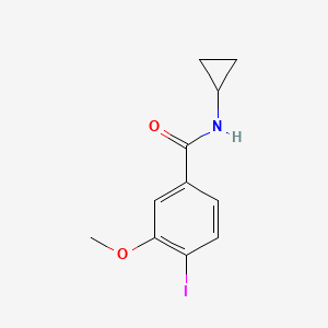 molecular formula C11H12INO2 B8172273 N-Cyclopropyl-4-iodo-3-methoxybenzamide 