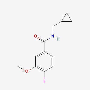 molecular formula C12H14INO2 B8172275 N-(Cyclopropylmethyl)-4-iodo-3-methoxybenzamide 