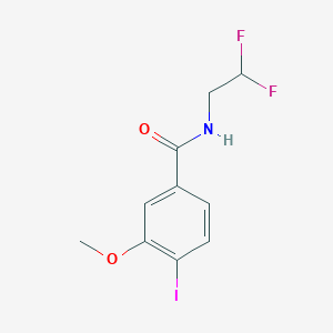 molecular formula C10H10F2INO2 B8172279 N-(2,2-difluoroethyl)-4-iodo-3-methoxybenzamide 