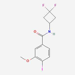 molecular formula C12H12F2INO2 B8172288 N-(3,3-difluorocyclobutyl)-4-iodo-3-methoxybenzamide 