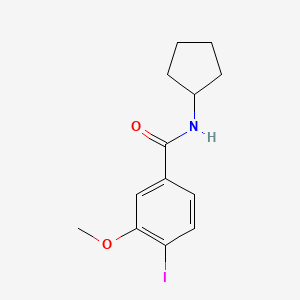 molecular formula C13H16INO2 B8172290 N-cyclopentyl-4-iodo-3-methoxybenzamide 