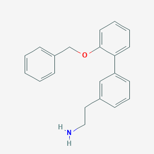 molecular formula C21H21NO B8172324 2-(2'-(Benzyloxy)-[1,1'-biphenyl]-3-yl)ethanamine 