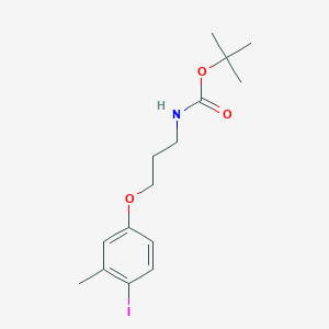 molecular formula C15H22INO3 B8172341 tert-Butyl (3-(4-iodo-3-methylphenoxy)propyl)carbamate 