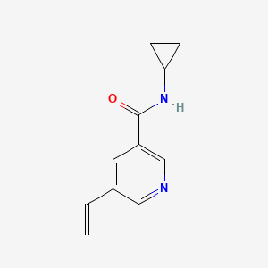 molecular formula C11H12N2O B8172358 N-Cyclopropyl-5-vinylnicotinamide 