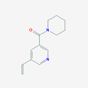 molecular formula C13H16N2O B8172378 Piperidin-1-yl(5-vinylpyridin-3-yl)methanone 