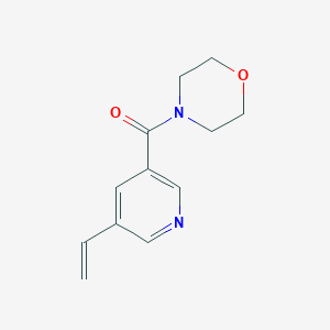 molecular formula C12H14N2O2 B8172382 Morpholino(5-vinylpyridin-3-yl)methanone 