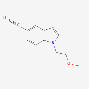 molecular formula C13H13NO B8172424 5-Ethynyl-1-(2-methoxyethyl)-1H-indole 