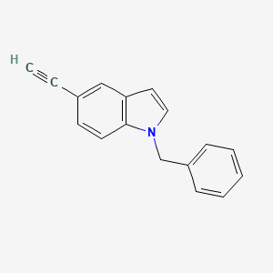 molecular formula C17H13N B8172430 1-Benzyl-5-ethynyl-1H-indole 