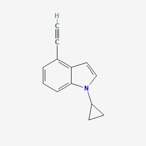 molecular formula C13H11N B8172448 1-Cyclopropyl-4-ethynyl-1H-indole 