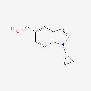 molecular formula C12H13NO B8172459 1-Cyclopropyl-1H-indole-5-methanol 