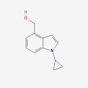 molecular formula C12H13NO B8172463 (1-Cyclopropyl-1H-indol-4-yl)methanol 