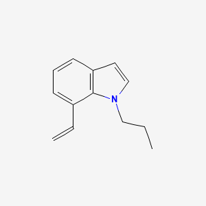 molecular formula C13H15N B8172472 1-Propyl-7-vinyl-1H-indole 