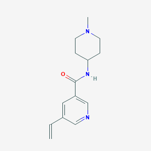 molecular formula C14H19N3O B8172506 N-(1-methylpiperidin-4-yl)-5-vinylnicotinamide 
