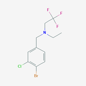 molecular formula C11H12BrClF3N B8172557 N-(4-bromo-3-chlorobenzyl)-N-ethyl-2,2,2-trifluoroethanamine 