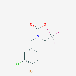 molecular formula C14H16BrClF3NO2 B8172563 tert-Butyl 4-bromo-3-chlorobenzyl(2,2,2-trifluoroethyl)carbamate 