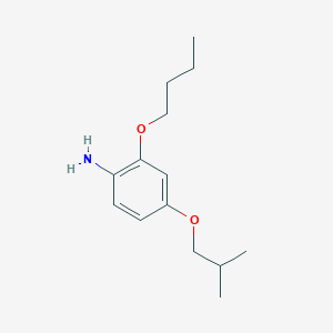 molecular formula C14H23NO2 B8172661 2-Butoxy-4-isobutoxyaniline 