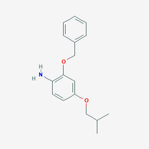molecular formula C17H21NO2 B8172668 2-(Benzyloxy)-4-isobutoxyaniline 