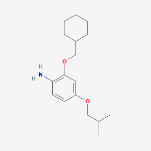 molecular formula C17H27NO2 B8172670 2-(Cyclohexylmethoxy)-4-isobutoxyaniline 