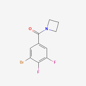 molecular formula C10H8BrF2NO B8172729 Azetidin-1-yl(3-bromo-4,5-difluorophenyl)methanone 